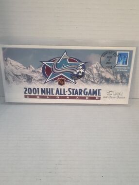 NHL All Star Game 2001 Denver Colorado  Post Dated Envelope From USPS 2 Sided...